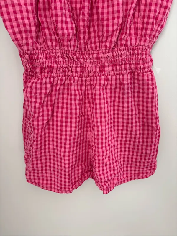 Anthropologie Somerset Gingham Romper size Large - Image 4
