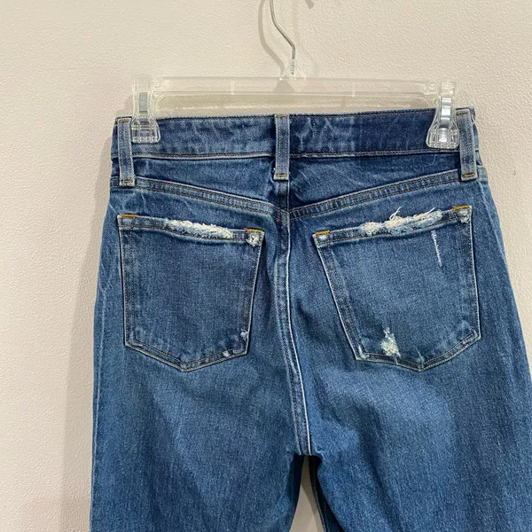 Abercrombie High Rise Mom Jeans‎ Raw Hem Ankle Denim Y2K 25 0S - Image 5
