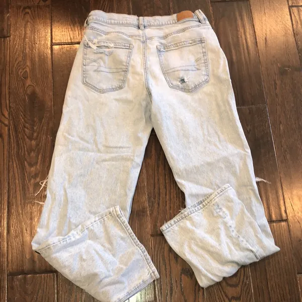 American eagle stove pipe jeans distressed size 8 long - Image 7