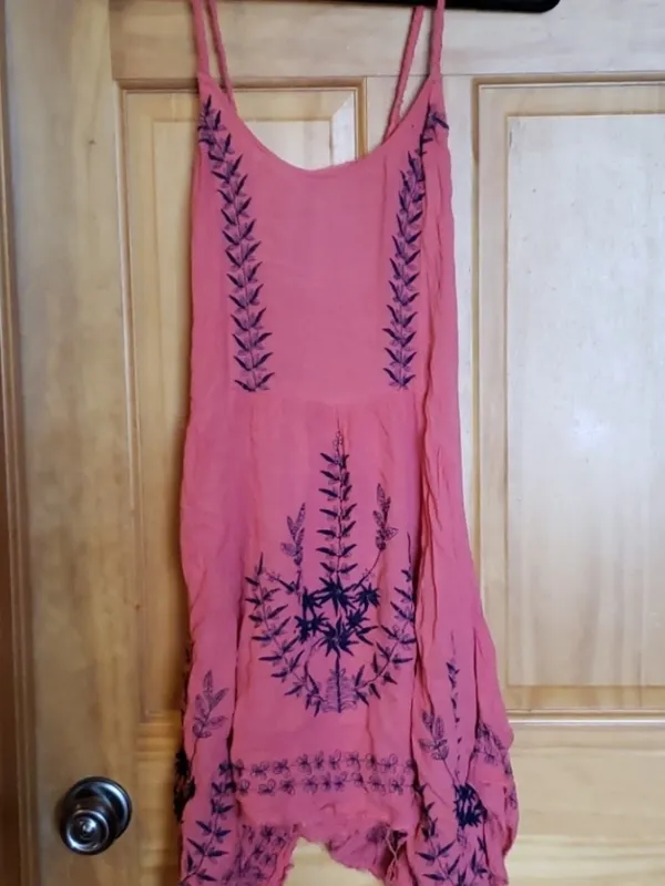 Free People Intimately Meadows of Medallion coral embroidered slip dress - Image 4
