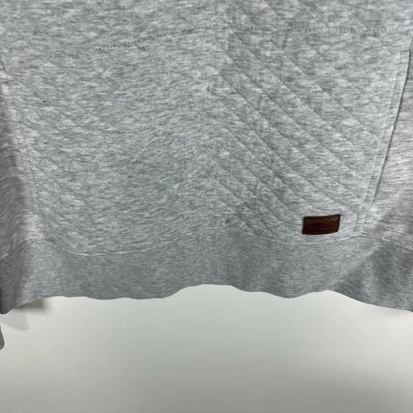 L.L. Bean Womens Quilted‎ Quarter Zip Pullover Sweatshirt Long Sleeve Gray SZ XS - Image 3