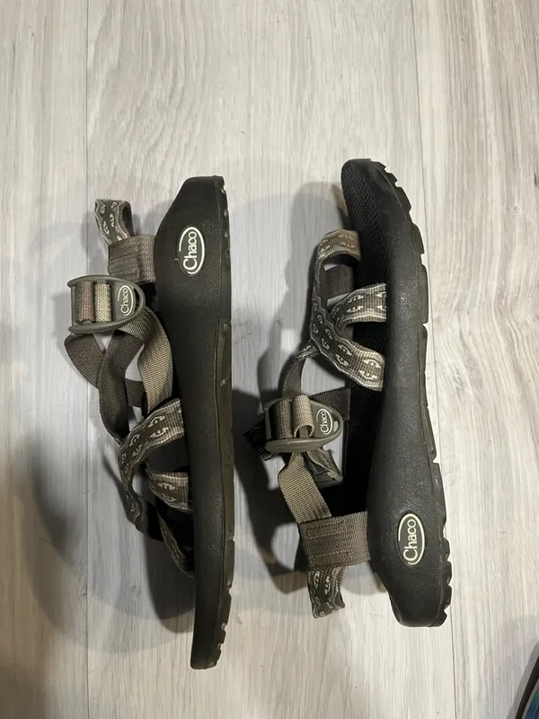 Chaco Strapped Sandals in Brown and Tan Pattern - Image 7