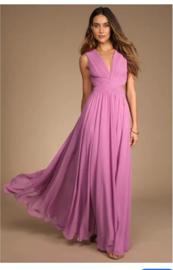 Lulu's Pink Sweetheart Maxi Gown - Image 9