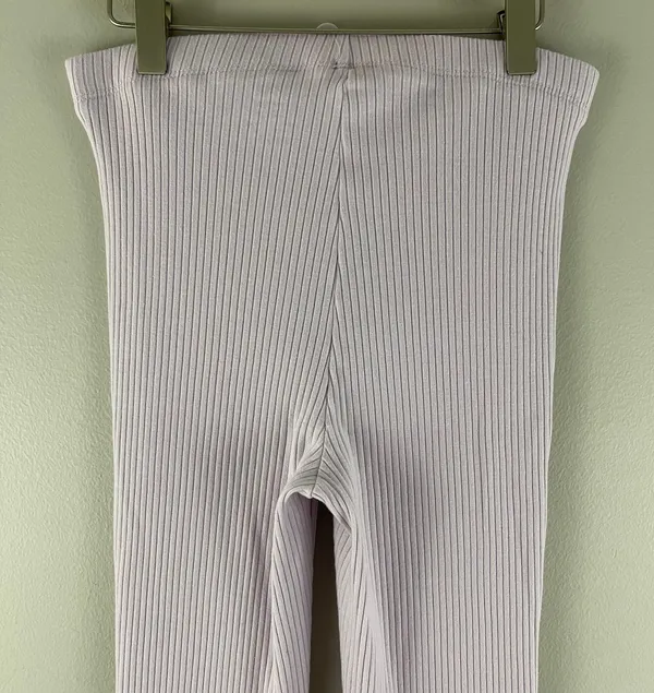 Aerie Light Baby Pink Kick-It Ribbed High Waisted Super Flare Pant Leggings - Image 8