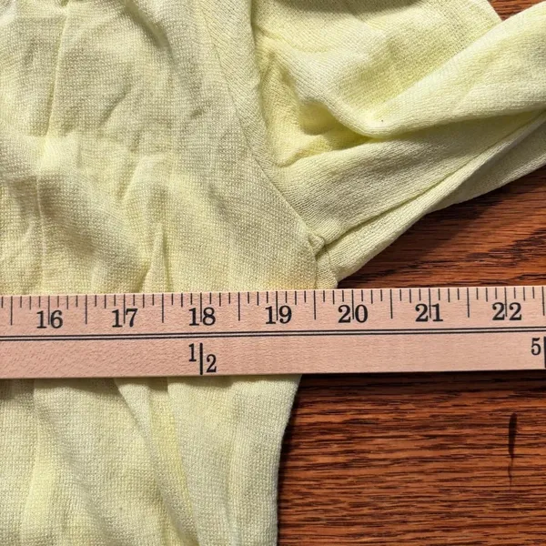 AMS Pure Flowy Open Cardigan Lemon Women's Size‎ L Boho, Peasant NWT - Image 11