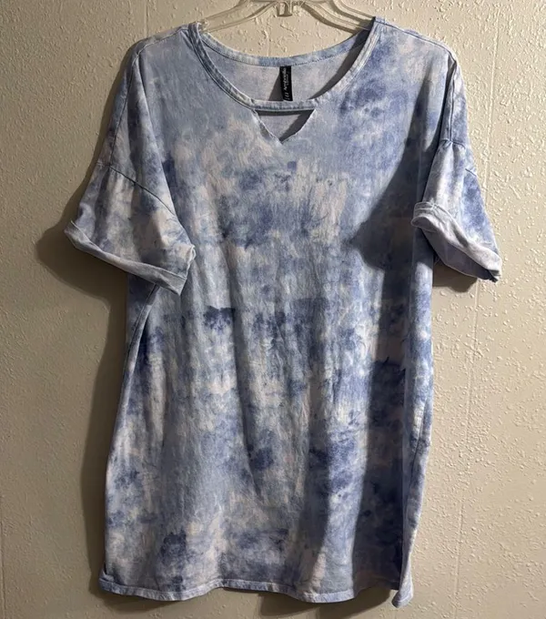 Ambrielle Blue and White Tie-Dye Sleepwear PJ - Image 4
