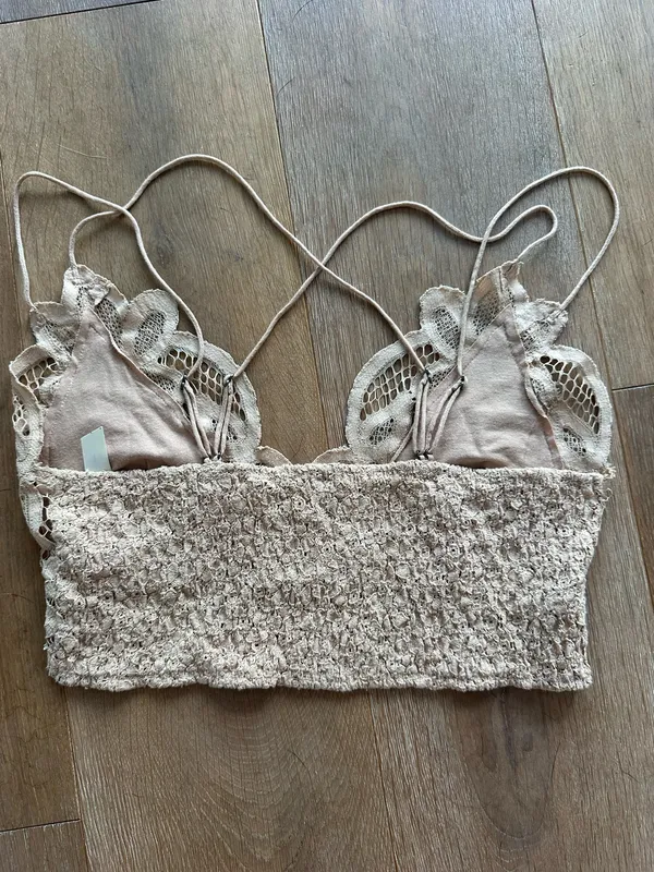 Tan Lace Free People Bralette - Image 3