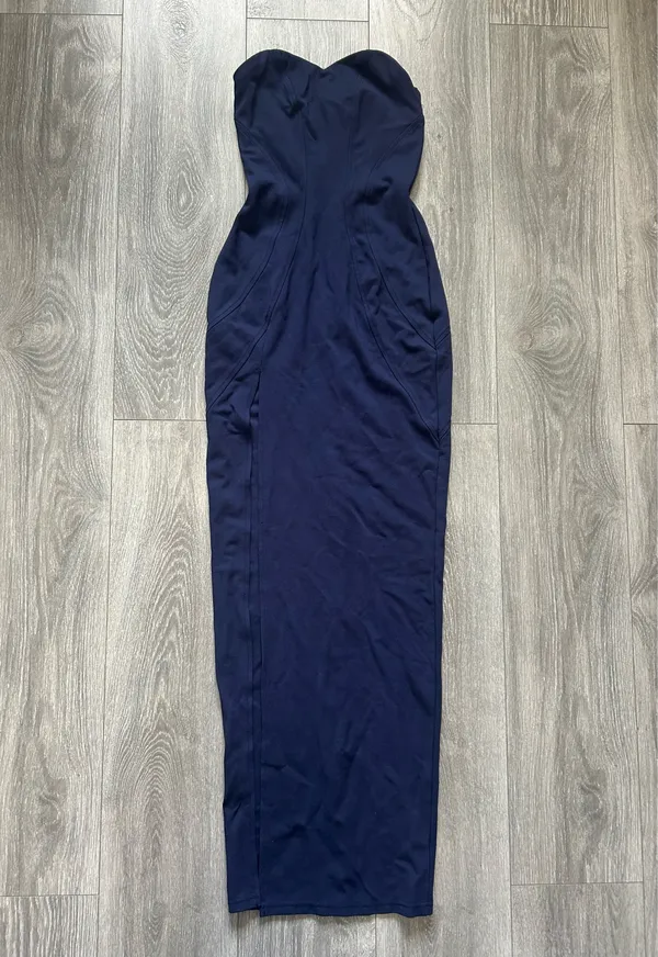 Showpo Oriella Panelled Thigh Split Strapless Maxi Dress Size Small MSRP $129 - Image 6