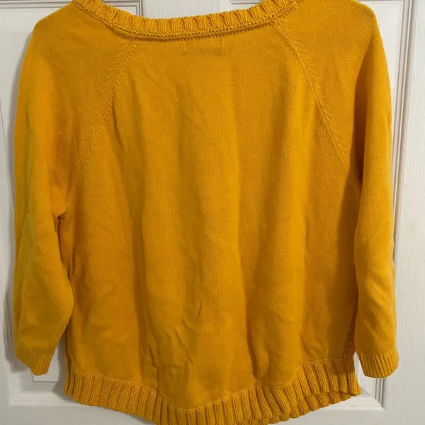 Tommy Hilfiger Womens cable knit sweater mustard color size L - Image 2