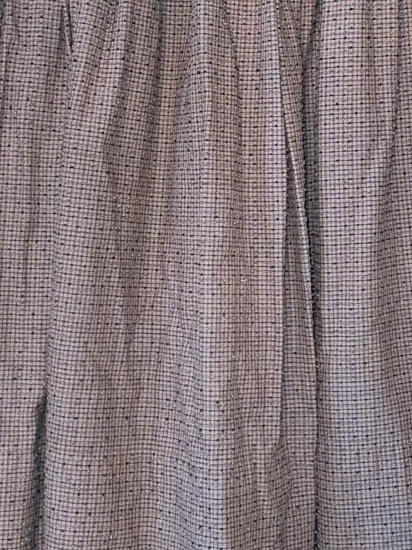 Vintage Women's Brown Textured A-Line Skirt - Image 4