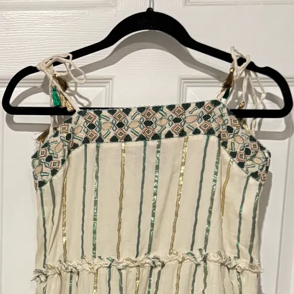 Anthropologie Safa Tiered Shimmer‎ Midi dress size Small - Image 8