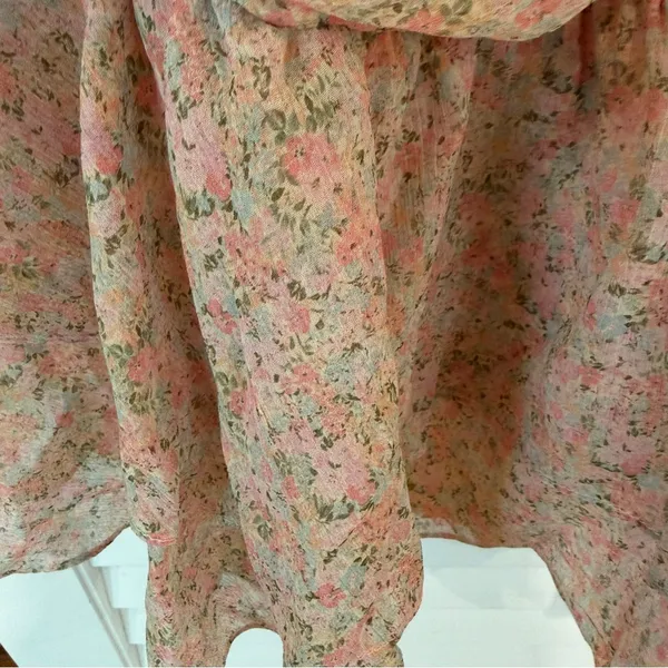 Majorelle Floral Chiffon Romantic Mini Dress Sz S Ruched Fairy Ilaria - Image 5