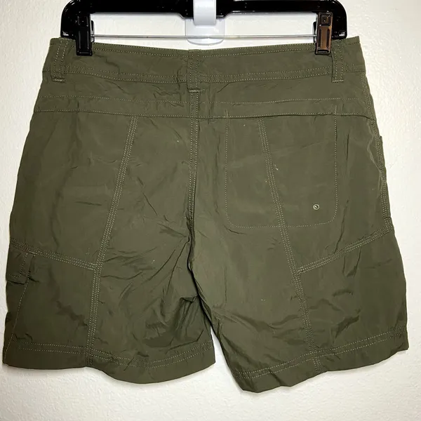 The North Face Cargo Shorts Nylon Flat Front Multi-Pocket New Green 6L - Image 6