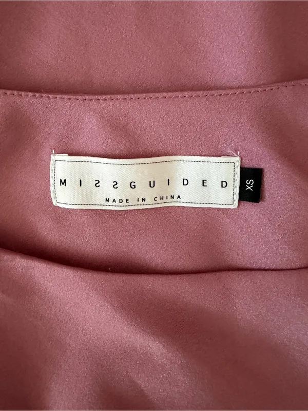 Missguided Mauve Pink Satin Sleeveless Boat dress - Image 3