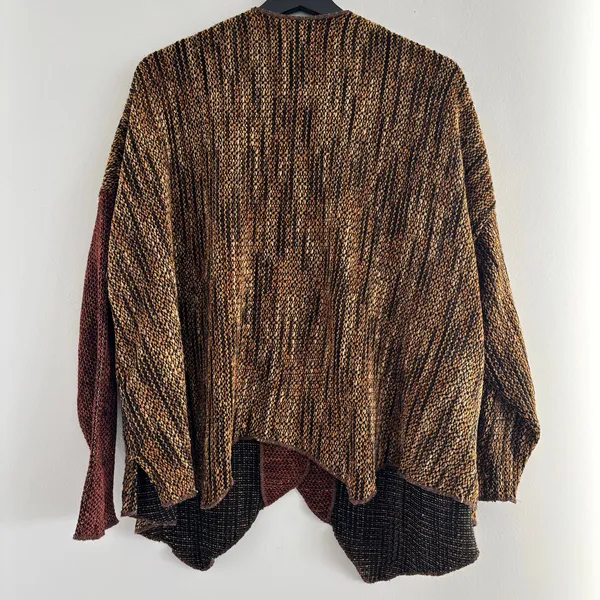 90s VTG JGs Mad Lab Staley Gretzinger Cardigan Sweater Lagenlook Wearable Art - Image 3