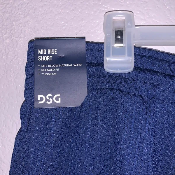NWT DSG Mid Rise Shorts Blue Mesh Relaxed Fit - Image 7