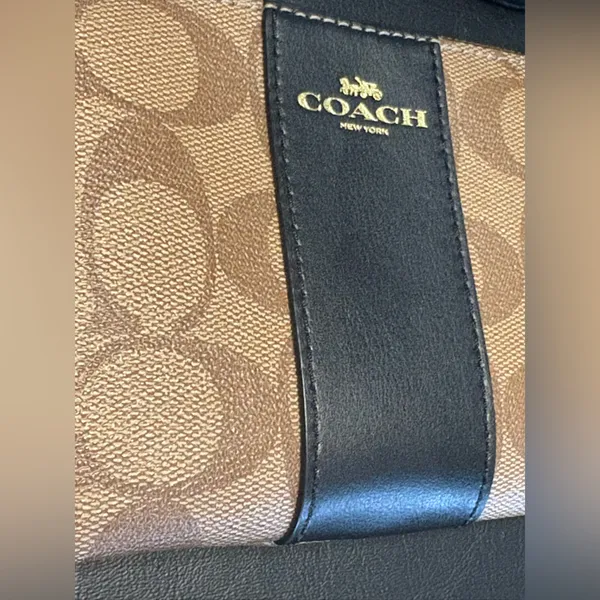 Coach Corner Zip Wristlet In Signature Canvas With Stripe - Image 12