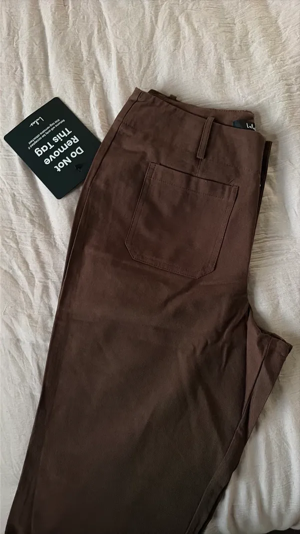 Lulus Bryssa Dark Brown Twill High-Rise Wide-Leg Pants - Image 7