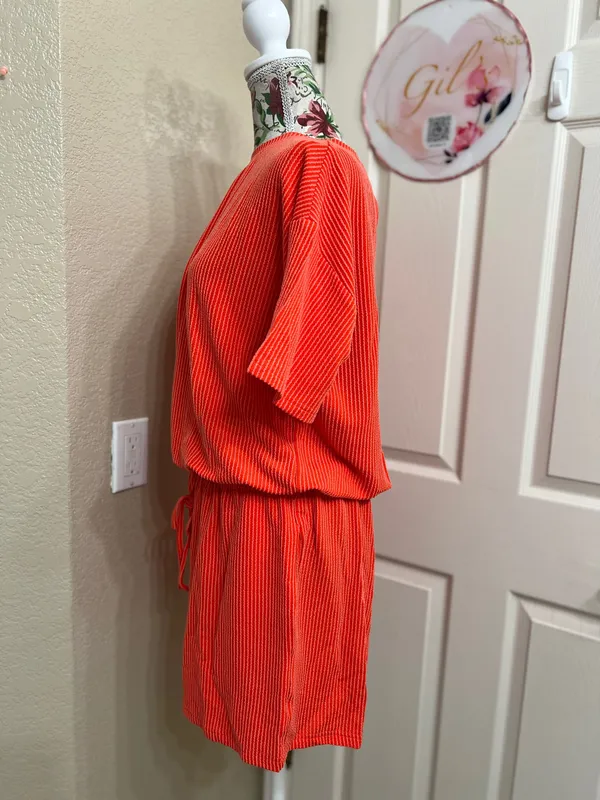 NWT Ekouaer Casual Elastic Waist Romper Dress L - Image 5