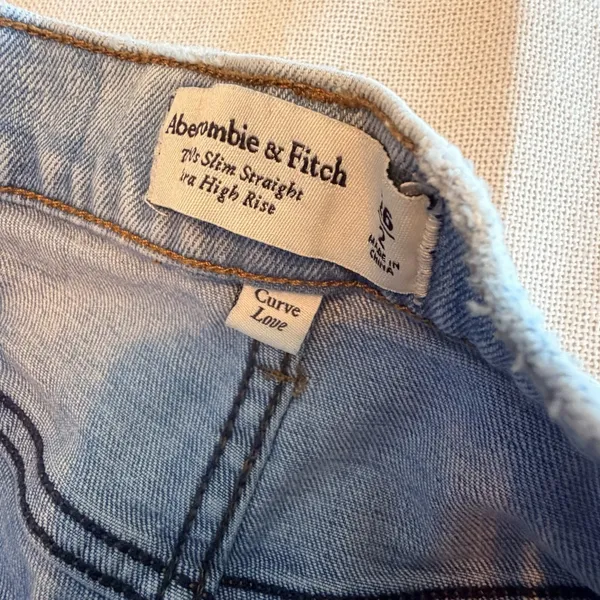 Abercrombie & Fitch 90s Slim Straight Ultra High Rise Curve Love Jeans 26/2 - Image 8