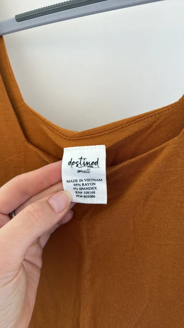 Destined Burnt Orange Tank Tol - Image 2