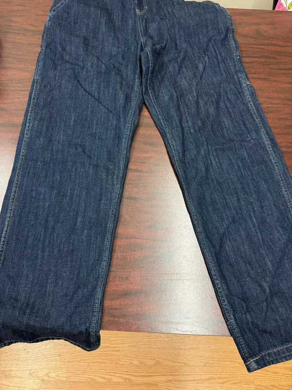 Dickies Women’s Denim Relaxed Fit Bib Overalls Size Medium - Image 2
