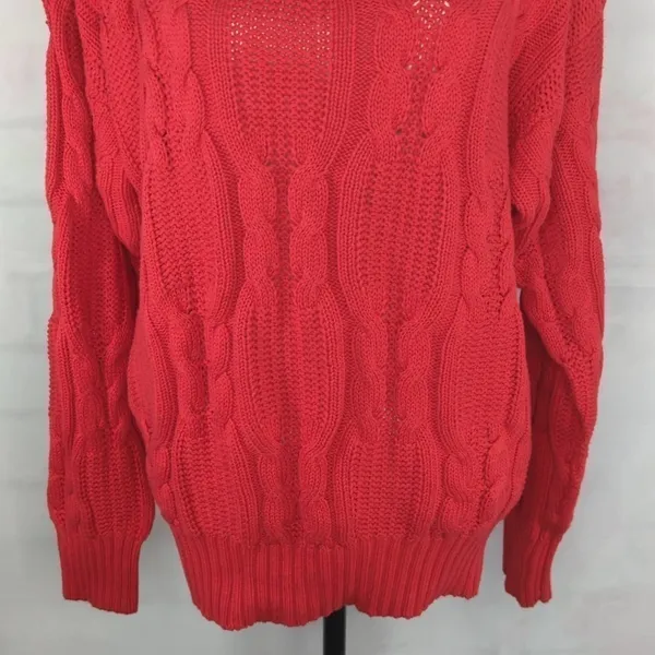 Vintage Bijon Sports Women’s‎ 100% Red Knit Sweater - Image 3