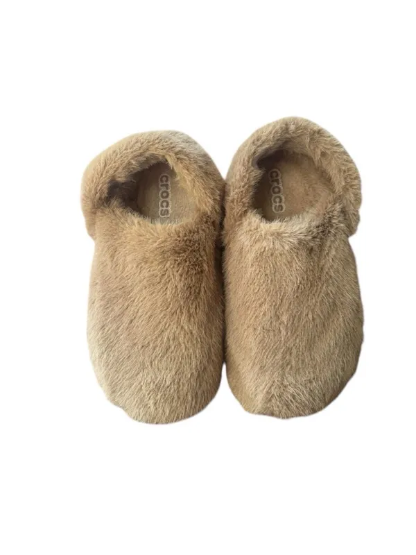 Crocs Classic Unfurgettable Clog in milk chocolate Brown Faux Fur Size 9 Womens - Image 2
