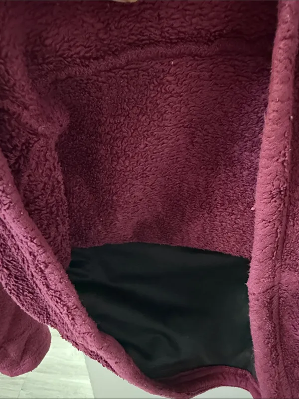 The North Face 1/4 Zip Mossbud Acadia Jacket Women's Size S Maroon Fleece - Image 8