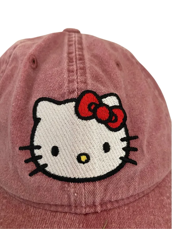 Sanrio Hello Kitty Embroidered Rose Dad Hat Adjustable Cap Kawaii y2k soft girl - Image 5