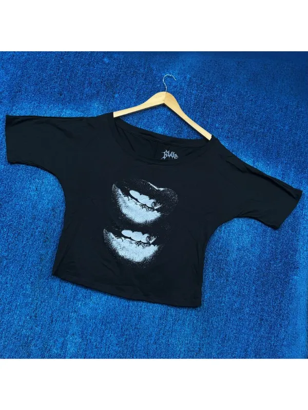 Blue Ivy Grillz Cowboy Carter Off the Shoulder Crop Top L - Image 3