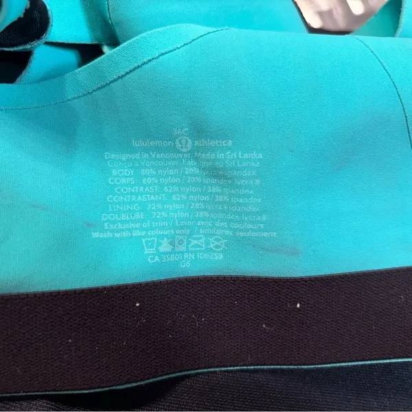 Women's Teal Sports Bra - Image 3