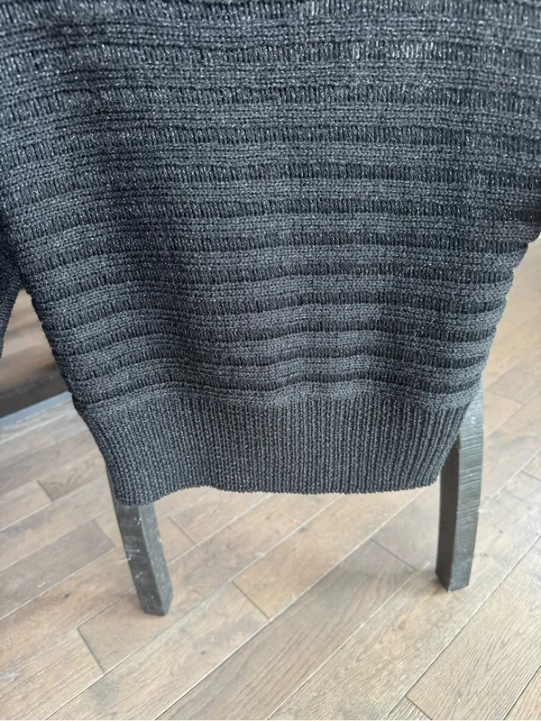 FANG Black Open-Knit Boatneck Sweater - Image 4