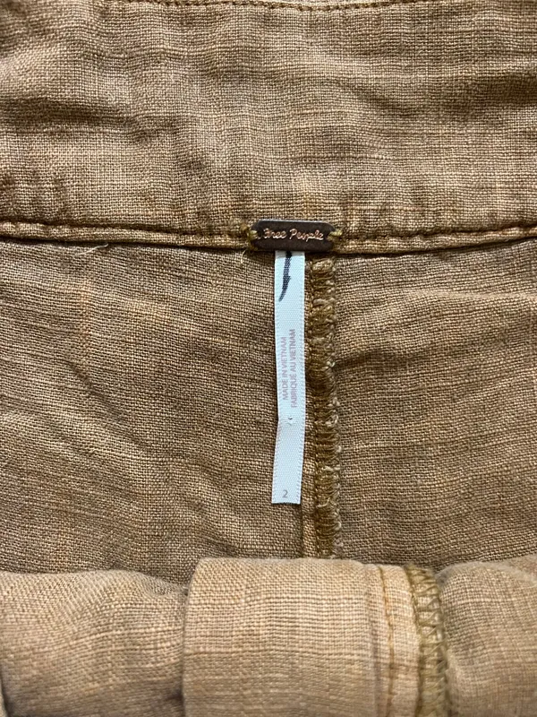 Free People Johana Linen Skort Brown Tan - Image 5