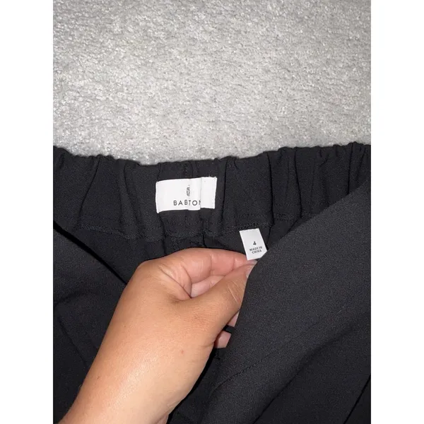 Aritzia Babaton Conan Trouser Pants Womens 4 ‎ Stretch Mid Rise Black Pull On - Image 4