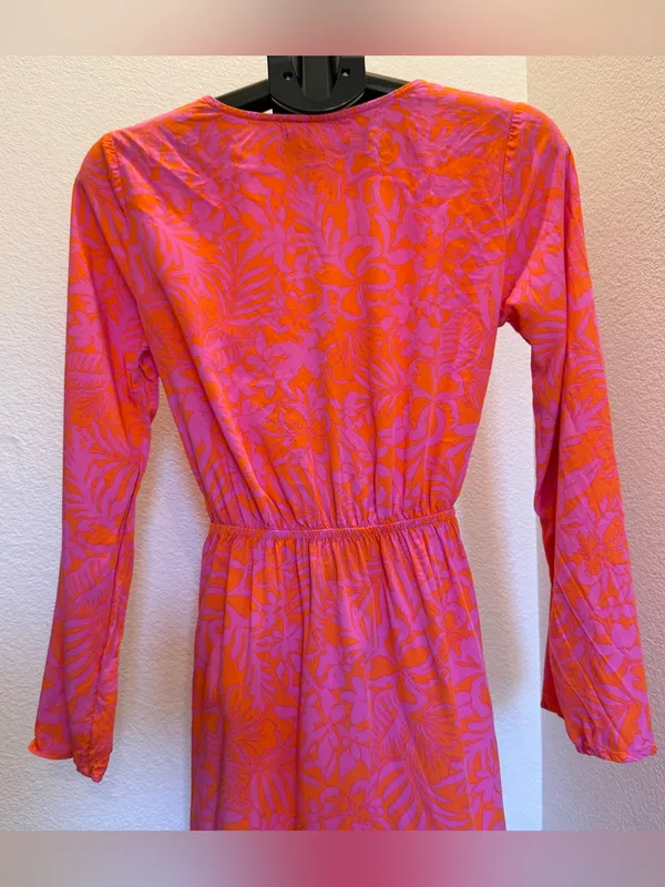 L*SPACE Kristy Mini Dress in Path to Paradise Pink Orange Size X-Small - Image 6