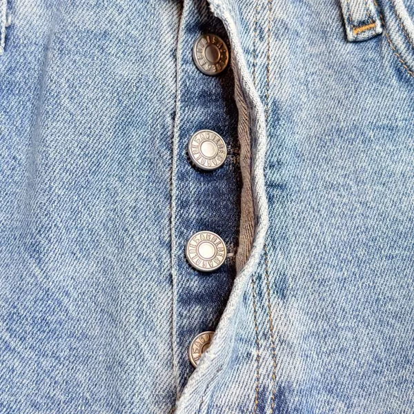 AGOLDE Nico High Rise Straight Leg Jeans Light‎ Wash Distressed Raw Hem Size 25 - Image 9