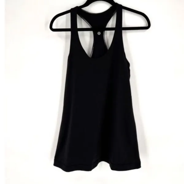 Lululemon Cool Racerback Tank Womens 4 Black Reversible Yoga Activewear Tank Top - Image 4