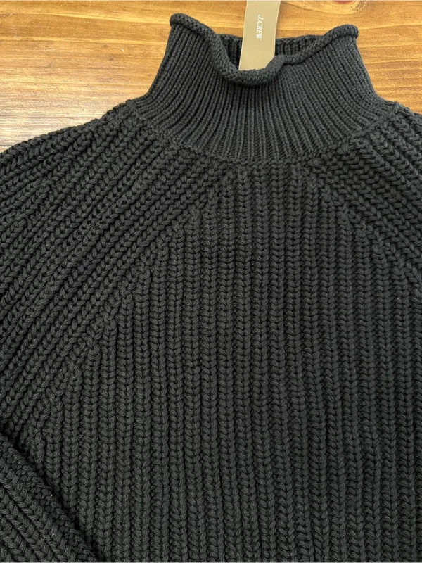 J. Crew Relaxed Rollneck Sweater in Black Size Small NWT - Image 3