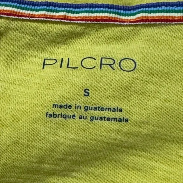 Anthropologie Pilcro Boxy Plunge V-Neck Tee Shirt Yellow Women’s Small - Image 3
