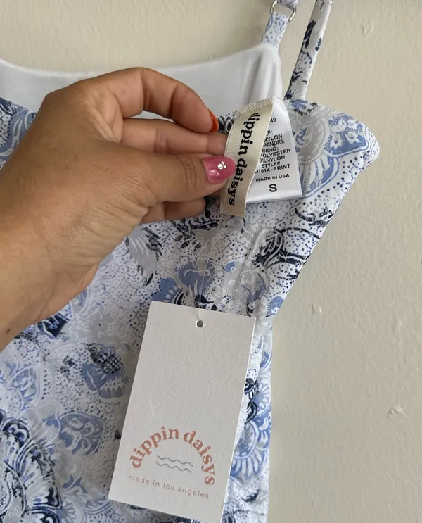 Dippin Daisys Blue and White Paisley One-Piece Swimsuit - Image 5