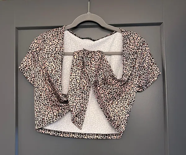 Leopard Print Tie Top - Image 2