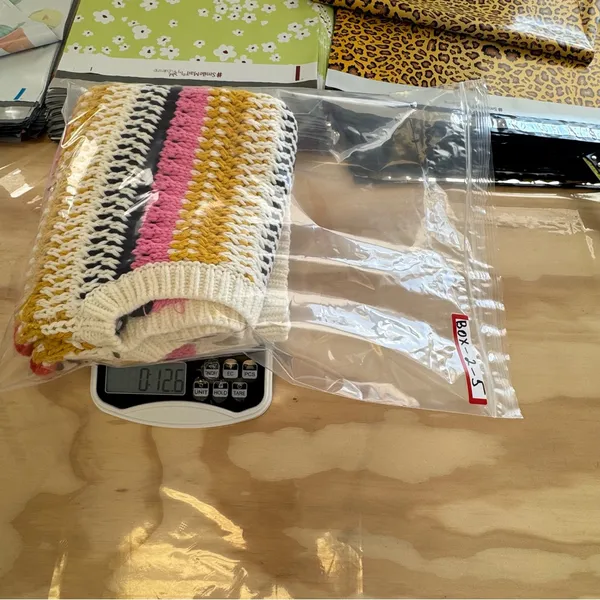Boutique Deluc Multicolor Striped Knit Top Tank Sweater‎ White Red Medium - Image 11