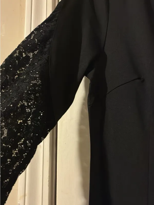 & Other Stories Black Long Sleeve Dress with Lace Sleeves - Image 6