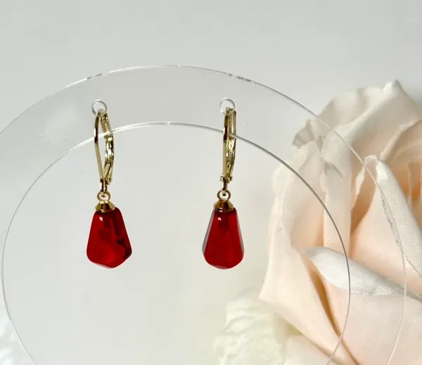 Pomegranate Earrings (174) Red - Image 4