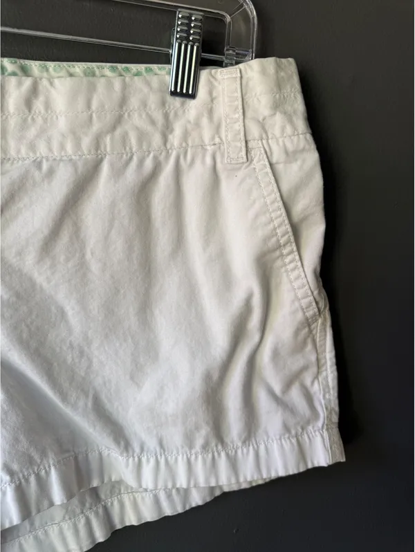 J.Crew White Cotton Chino Shorts Size 8 - Image 5