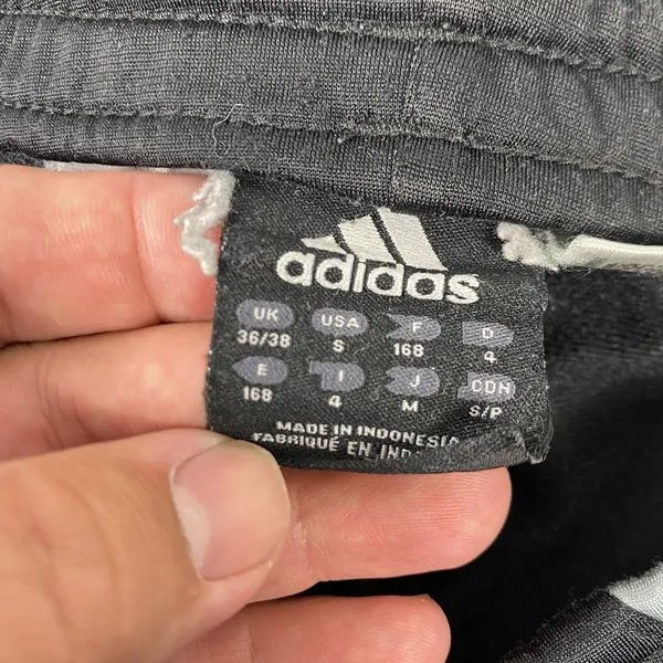 Adidas Track Pants Womens Small Black‎ Gray 3 Stripe Ankle Zip Running Training - Image 7