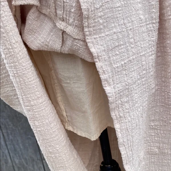 EUC HYFVE Open Back Cream Ruffle Hem Midi/Maxi Lined Dress Size Small Boho Chic - Image 8