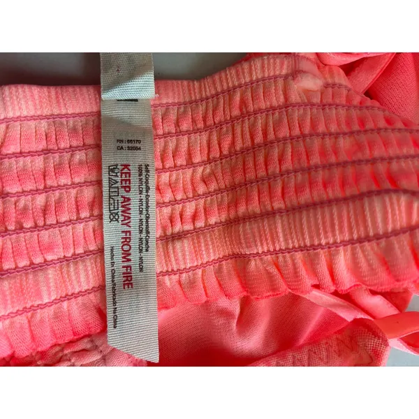 Intimately‎ Free People Neon Pink Smocked Bralette Ruffle Trim Size Small P - Image 4