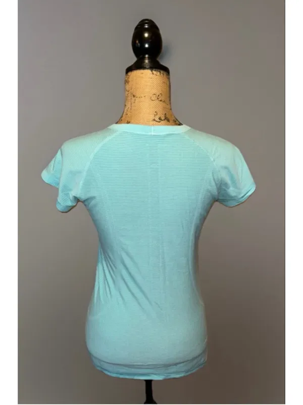 Lululemon Swiftly Tech Short Sleeve Top Womens 8 Turquoise Lightweight - Image 2